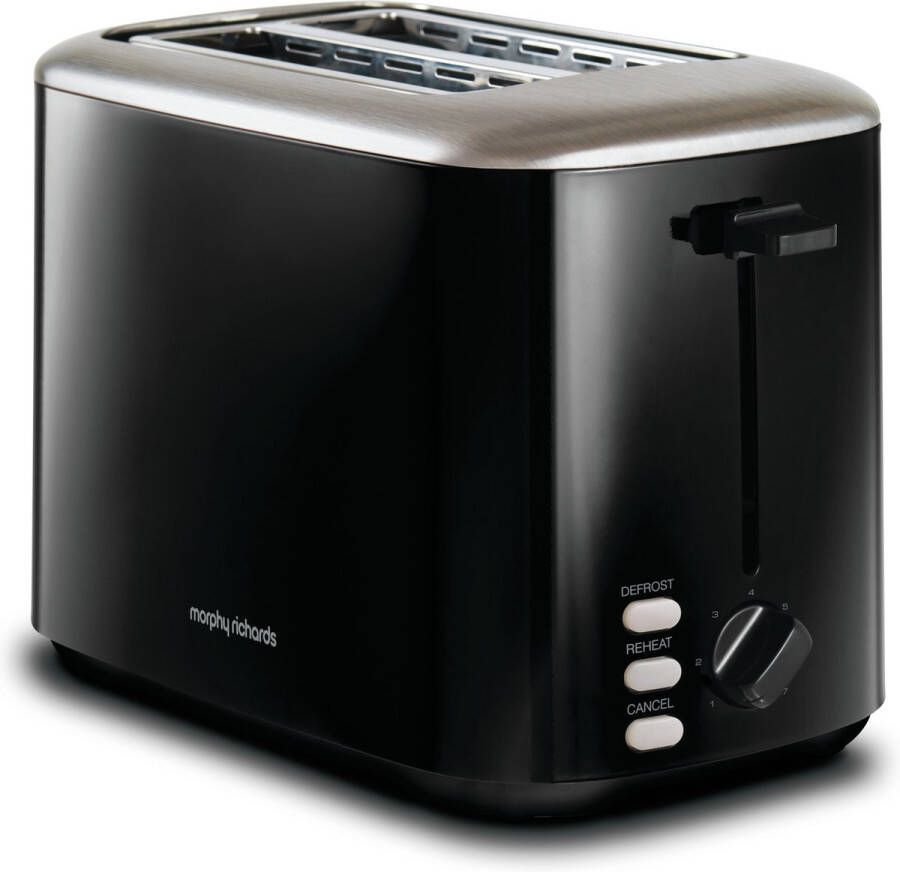 Morphy Richards 222064 broodrooster 2 snede(n) 800 W Zwart