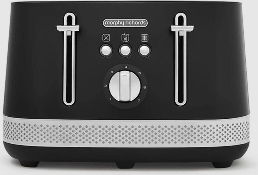 Morphy Richards Illumination 4-Slice Toaster 4 snede(n) 1800 W Zwart