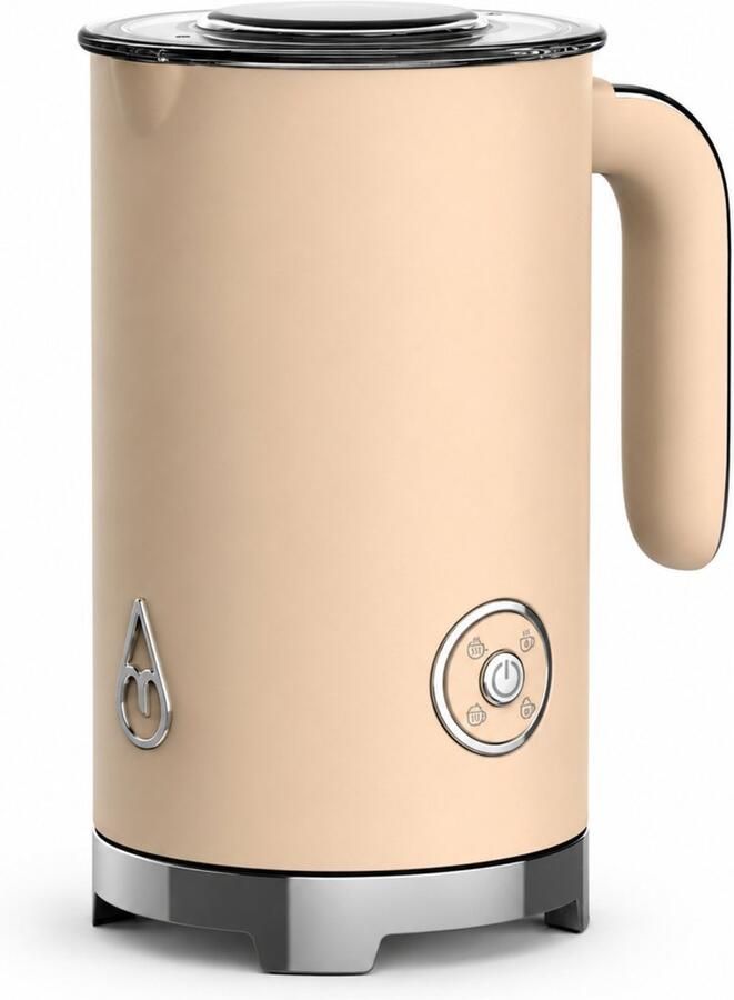 Motivai Melkopschuimer – Elektrische Milk Frother 300 ml Retro – BPA-vrij & PFAS-vrij – Voor Warm & Koud Melkschuim – Cappuccino & Latte – Matte Beige