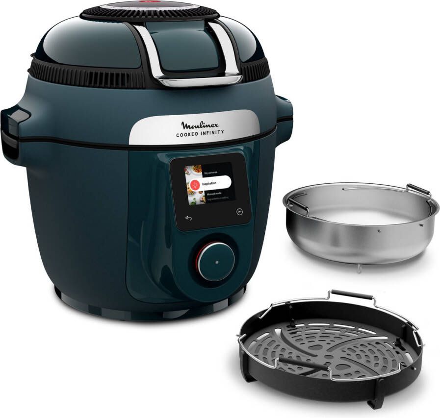 Moulinex Cookeo Infinity CE97GUF0 – Mmulticooker 17-in-1 – Snelkoken & airfryer – 6L – Recepten met My app