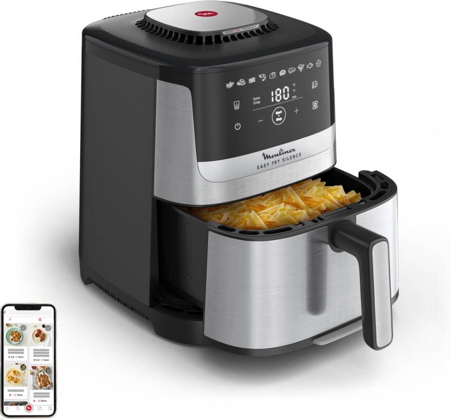 Moulinex Easy Fry Silence EZ552DF0 Airfryer 5L Stille Technologie makkelijk opbergen & schoonmaken