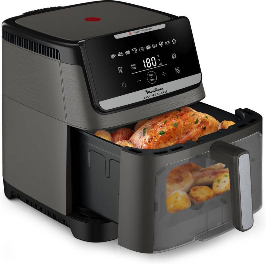 Moulinex Easy Fry Silence XXL EZ846HF0 – Airfryer – 7L – 10 automatische programma s