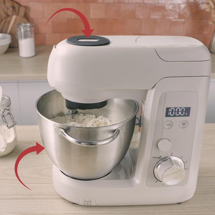 Moulinex Bake Partner + Keukenmachine 1100 W Kom 4 6 L Ingebouwde Weegschaal BAKEGOOD Set QA540BF1