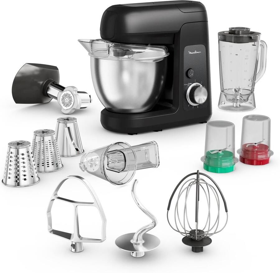 Moulinex Bake Partner QA525810 Keukenmachine 1100W BakeGood accessoireset 4.6 L 8 snelheden
