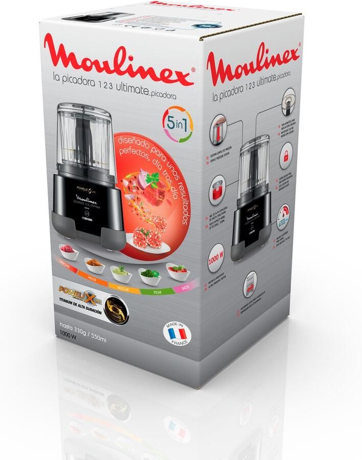 Moulinex Hakmolen DP8108 Moulinette Ultimate 550 ml inhoud easy-press-systeem powelix-messen - Foto 6