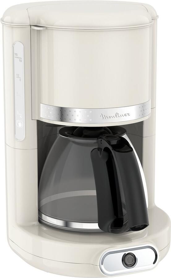Moulinex FG381A10 koffiezetapparaat Vrijstaand Combinatiekoffiemachine Ivoor Roestvrijstaal 1 25 l 15 kopjes Volledig automatisch