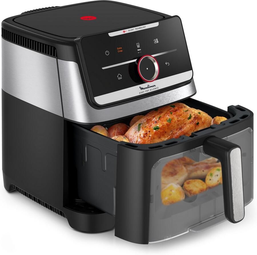 Moulinex Easy Fry Silence EZ876DF0 – XXL Airfryer – 7L – 55 kookprogramma s – Smart Assist technologie
