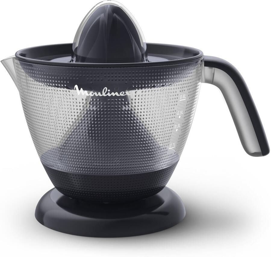 Moulinex Morning PC2M08E0 – Elektrische citruspers – Vers sap met of zonder pulp – Inhoud 800 ml – Dubbel draaiende perskegel – Compact design – Sinaasappelpers