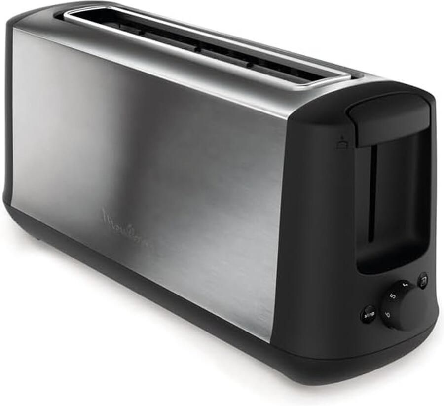 Moulinex Subito Broodrooster – Lange Sleuf – 7 Bruiningsniveaus – 3 Functies – 1000W – Zwart Metallic