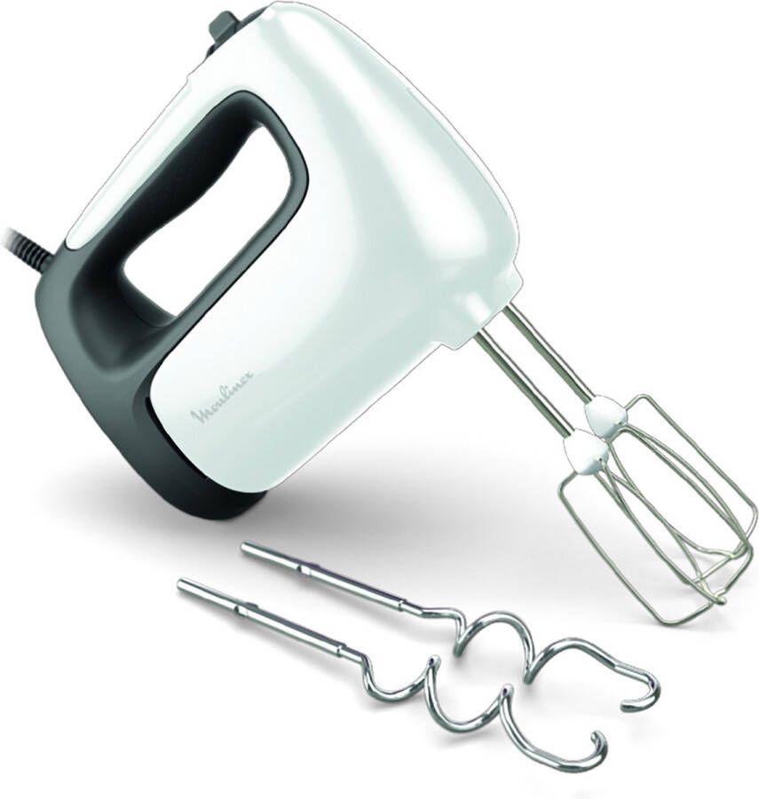 Moulinex Elektrische keukenmixer 500W Turbo-instelling 5 snelheden 2 gardes + 2 roestvrijstalen + HM460110