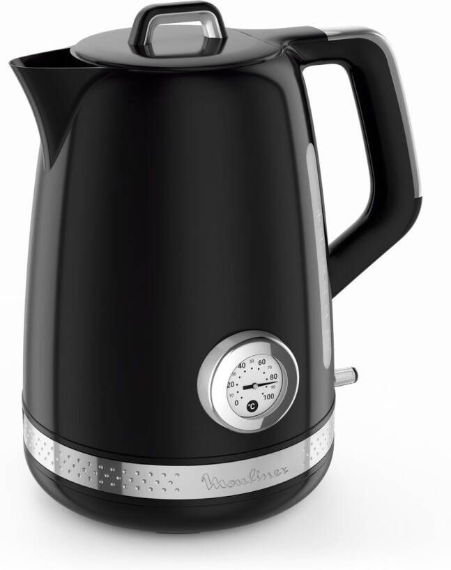 Moulinex Soleil BY3558E0 – Elektrische waterkoker 1 7 L – Nauwkeurige temperatuurregeling – Snelle opwarming 2400 W – Uitneembaar kalkfilter – Automatische uitschakeling – Zwarte waterkoker