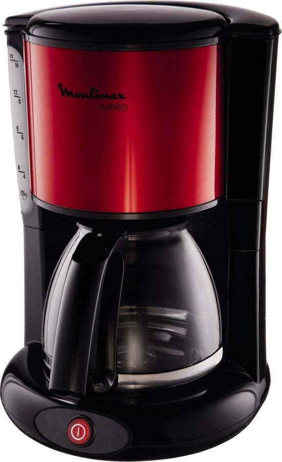 Moulinex Subito FG360D Koffiezetapparaat Zwart Rood