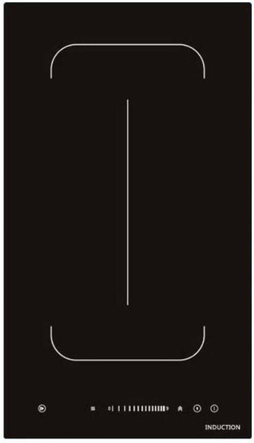 MPM Inbouw Inductiekookplaat – 2 Kookzones (Flex Zone) – 3500 W – Touchslider – Booster & STOP GO – Timer & Wachttijd – Kinderslot – Zwart Glas