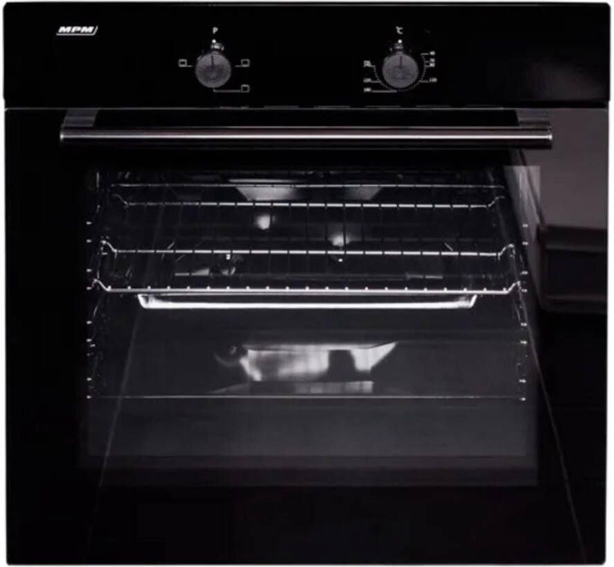 MPM Inbouw Oven – 66 L – Energieklasse A – Boven- Ondervarmte & Grill – Cool Door & Ovenlamp – 2 Jaar Garantie – Zwart