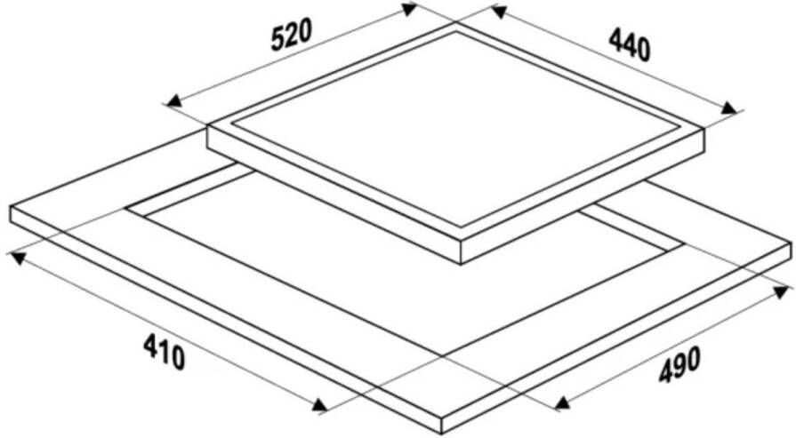 MPM -45-VCB-21 Inbouw Vitrokeramische Kookplaat – 45 cm – 3 Kookzones – Touchbediening – Timer – Kinderbeveiliging – Zwart