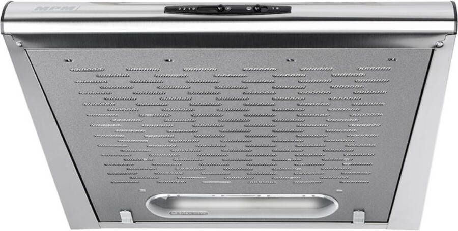 MPM Inbouw Afzuigkap – 50 cm – Onderbouw – 3 Snelheden – LED-verlichting – 175 m³ u – Aluminium Vetfilter – Zilver