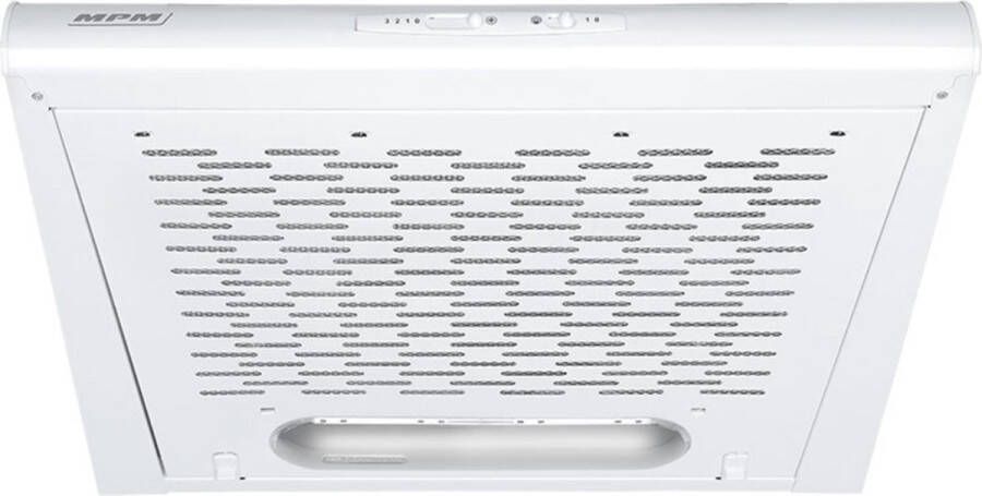 MPM Onderbouw Afzuigkap – 50 cm – 3 Snelheden – LED-verlichting – Aluminium Vetfilter – 175 m³ u – Recirculatie Optie – Wit