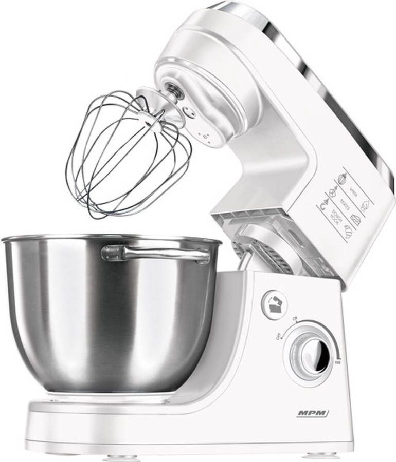 MPM planetaire mixer keukenmachine 1000W MMR-12 wit - Foto 2