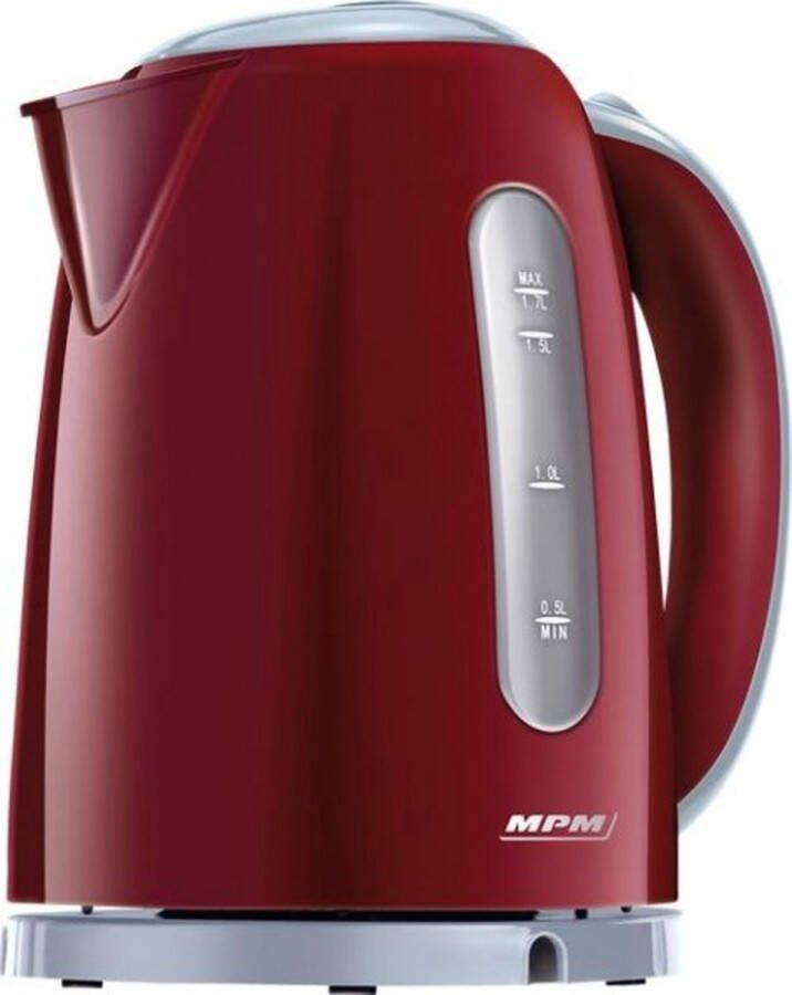MPM – Waterkoker – Indicatielamp – Vervangbaar filter – Zuivert kalkaanslag en onzuiverheden – 1 7L Rood