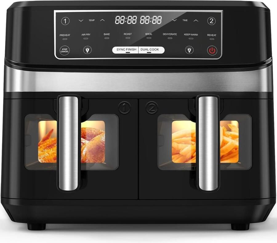 MRKK Airfryer XXL Dubbele Mand Airfryer