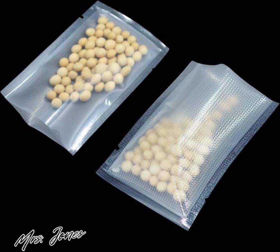 Mrs. Jones 100 stuks polyplastic opbergzakken openen bovenkant hete seal vacuüm zakken nylon kunststof opslag verpakking 9 x 13 cm 35 x 51 inch met ritssluiting voor voedselbewaring