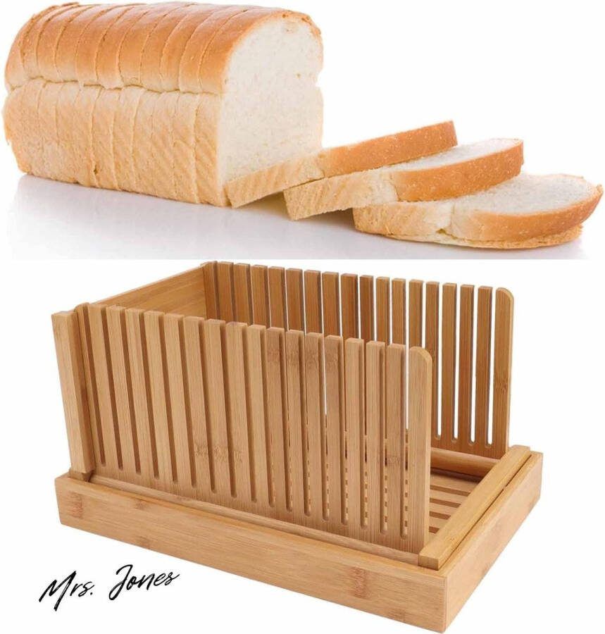 Mrs. Jones Broodsnijmachine compacte verstelbare breedte toast brood snijgids voor zelfgebakken brood