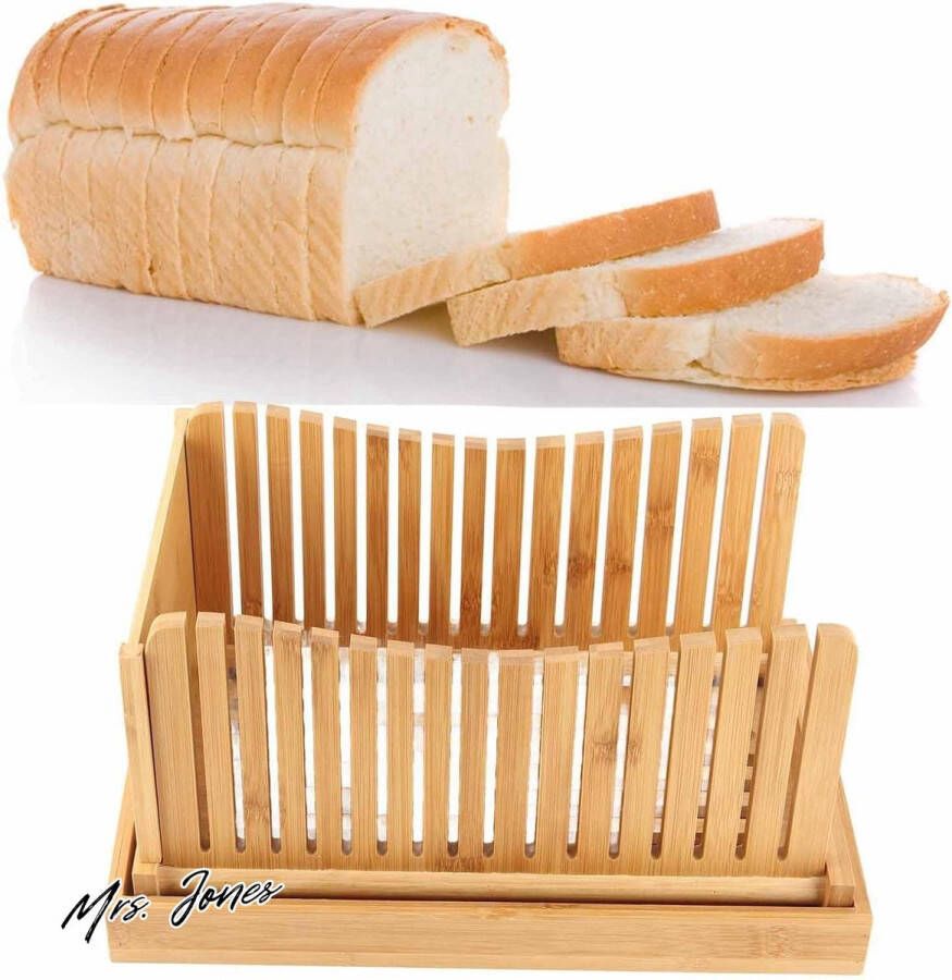 Mrs. Jones Gids voor Verstelbare Opvouwbare Broodsnijmachine Eenvoudig Te Gebruiken Zelfgemaakte Brood Kruimellade