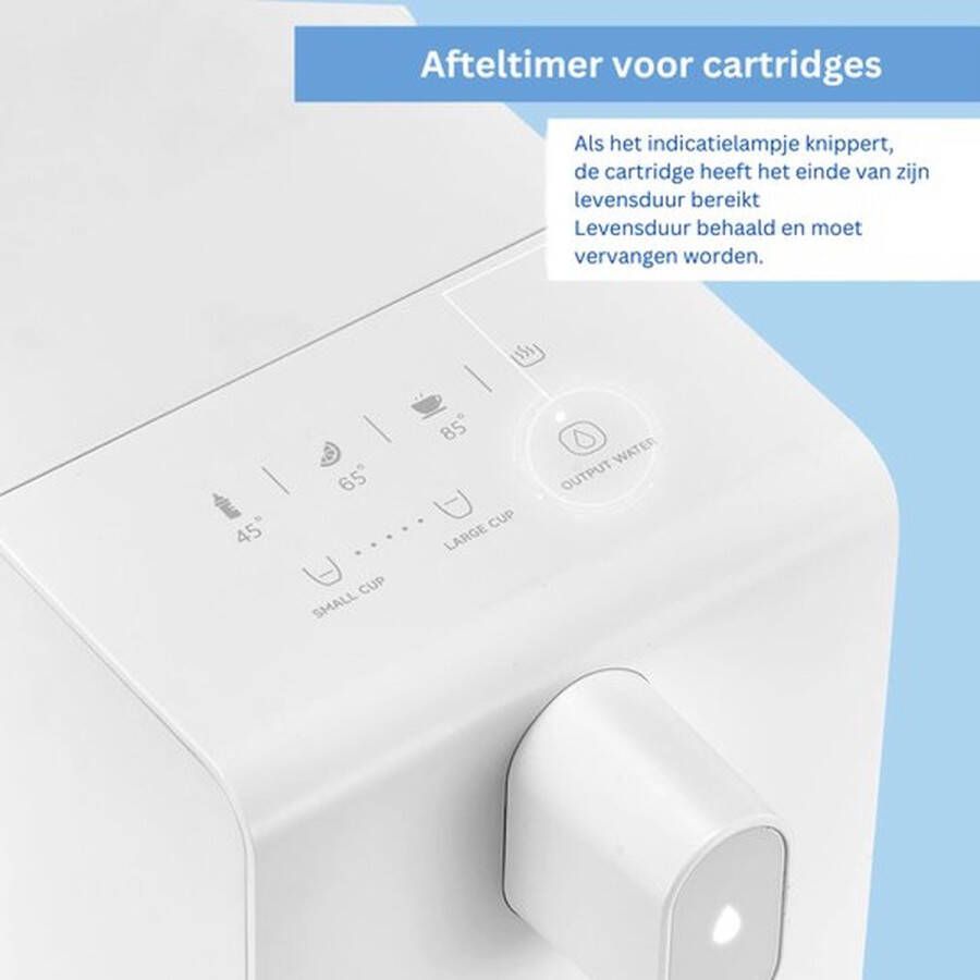 Mrs. Jones Luxe Heetwaterdispenser Instant Waterkoker Heetwatertap Professionele Kwaliteit Wit