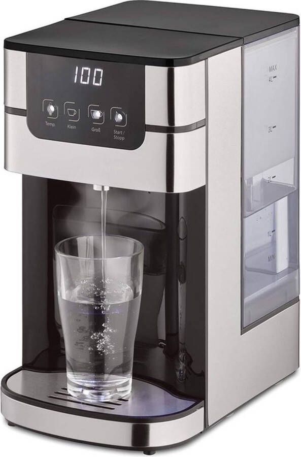 Mrs. Jones Luxe Heetwaterdispenser Instant Waterkoker Heetwatertap Professionele Kwaliteit Zilver met Zwart
