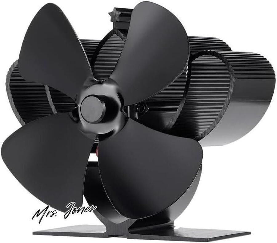 Mrs. Jones Open haard Fan Heat Powered Fornuis Fan Heater Log Houtbrander Eco Rustige Open haard Fan Home Efficiënte Warmte Distributie warmteverdeling eco-vriendelijk