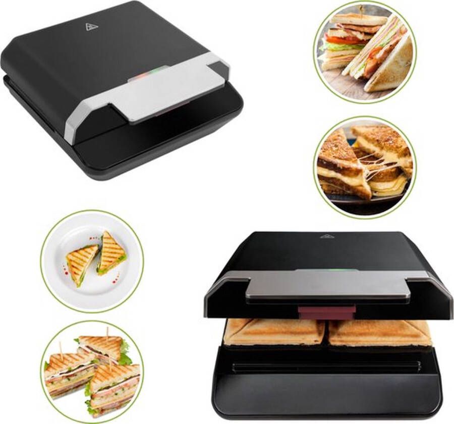 Mrs. Jones Tosti Apparaat Broodrooster Tosti Grill Apparaten Zwart