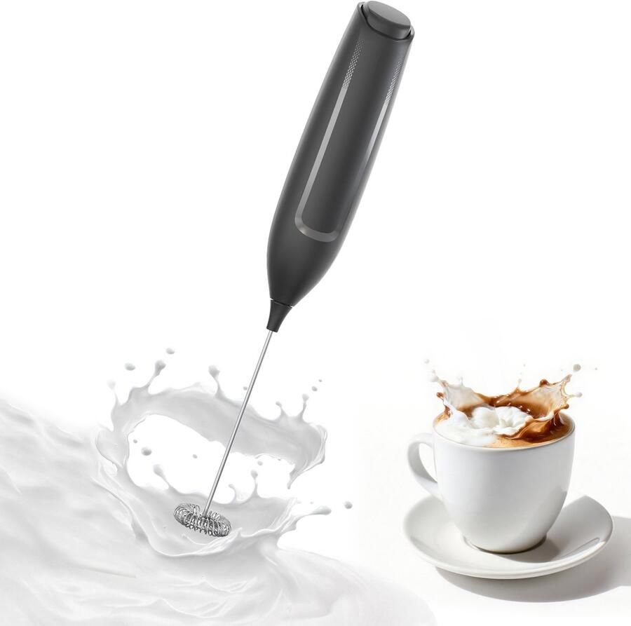 Muchen Melkopschuimer Elektrisch Met beugel Melkopschuimer Handmatig Melkschuimer voor koffie latte macchiato cappuccino en matcha