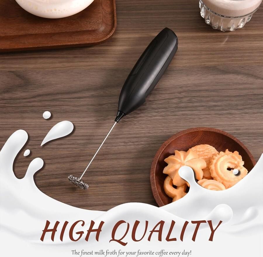 Muchen Melkopschuimer Elektrisch Met beugel Melkopschuimer Handmatig Melkschuimer voor koffie latte macchiato cappuccino en matcha