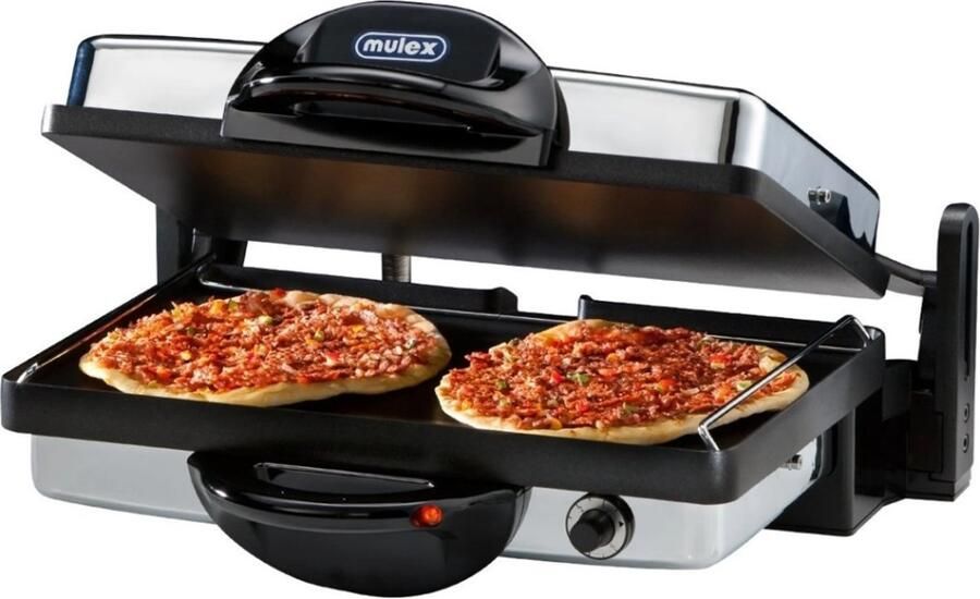 Mulex MX355 Premium contactgrill 3 in 1 multigrill Lahmacun Bazlama Vlees & groente Makkelijk schoon te maken 2000W 2200W