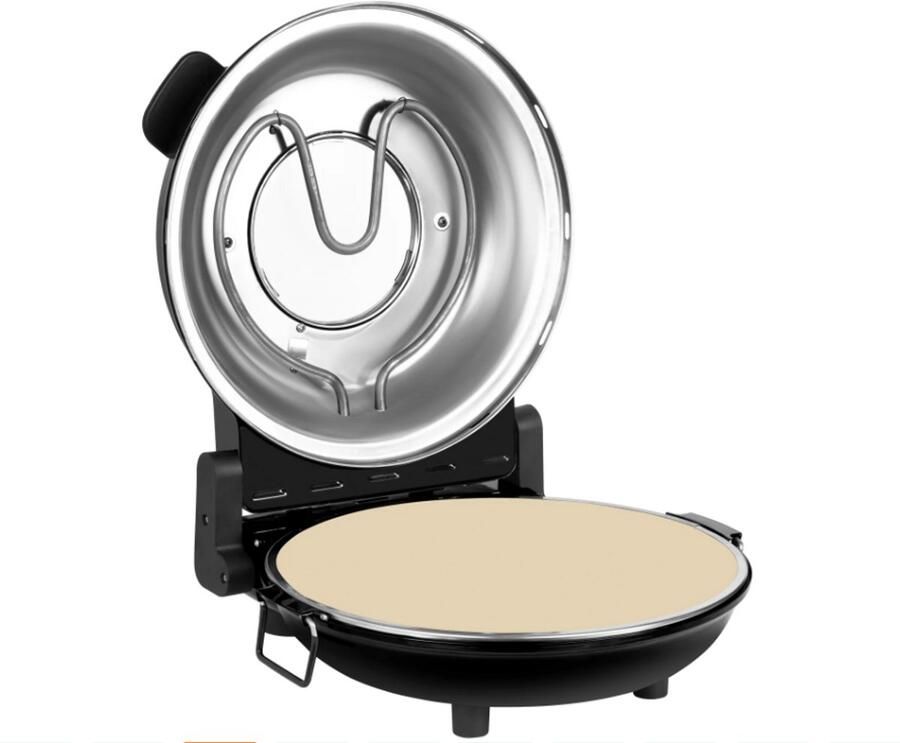 Mulex Pizza Crusto Steinoven – Elektrische Pizzaoven tot 400°C – Boven- en Onderwarmte Apart Regelbaar – 1200W Tasfirin