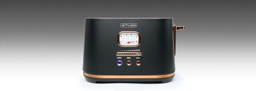 Muse Electronics MS-130BC Muse broodrooster 1.000 W zwart messing - Foto 2