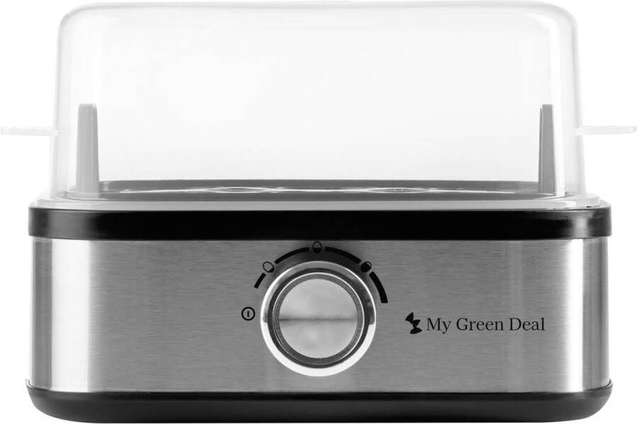 My Green Deal Eierkoker Electrisch met Timer – Eierenkoker voor 6 Eieren – Hard Zacht & Medium – Inclusief Maatbeker en Eierprikker – Groentestomer - Foto 2
