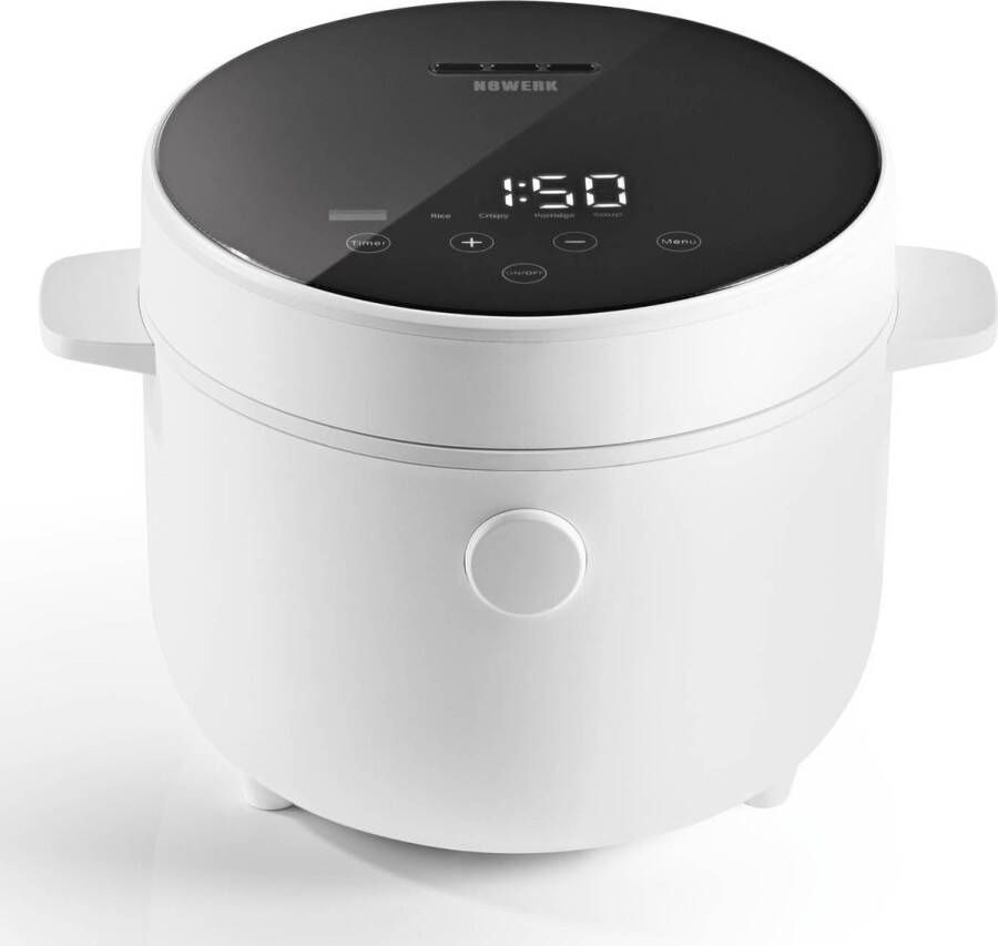 N8WERK Rijstkoker 400W wit met stoominzet