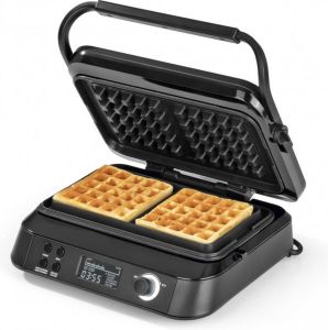 N8WERK Wafelijzer Belgische Wafels 1600W zwart