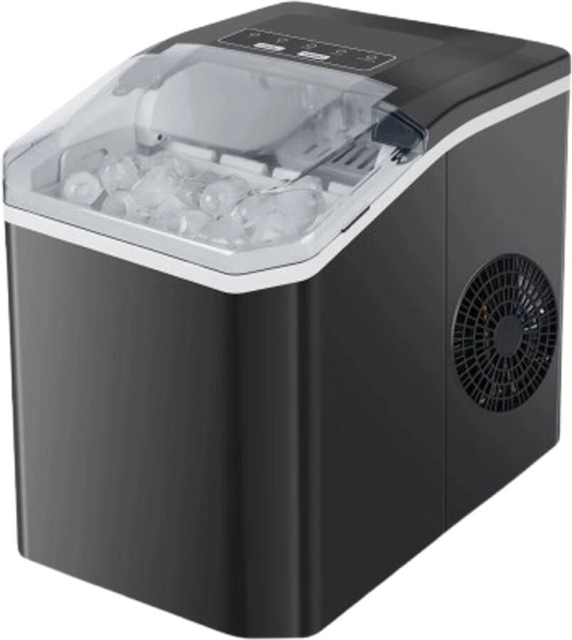 NaevaMi Elektrische IJsblokjesmachine IJsmachine IJsblokjesmakers Professioneel & Draagbaar – Automatisch Kogelvormig IJs – Familiebar & Thuisgebruik – Zelfreinigend – 12 kg dag – 1 3L Watertank- Zwart