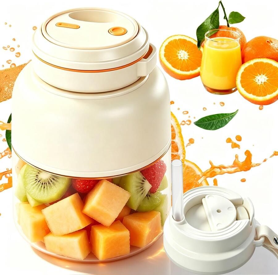Namajunas Draadloze blenderbeker Smoothie beker met dubbele deksel 2026 Nieuwe 1300ml smoothie maker Draagbare Blender To Go Oplaadbare Juicer voor Groenten & Fruit 180w met 38 messen Drinkbeker voor Shakes Smoothies Reizen Kantoor Gym