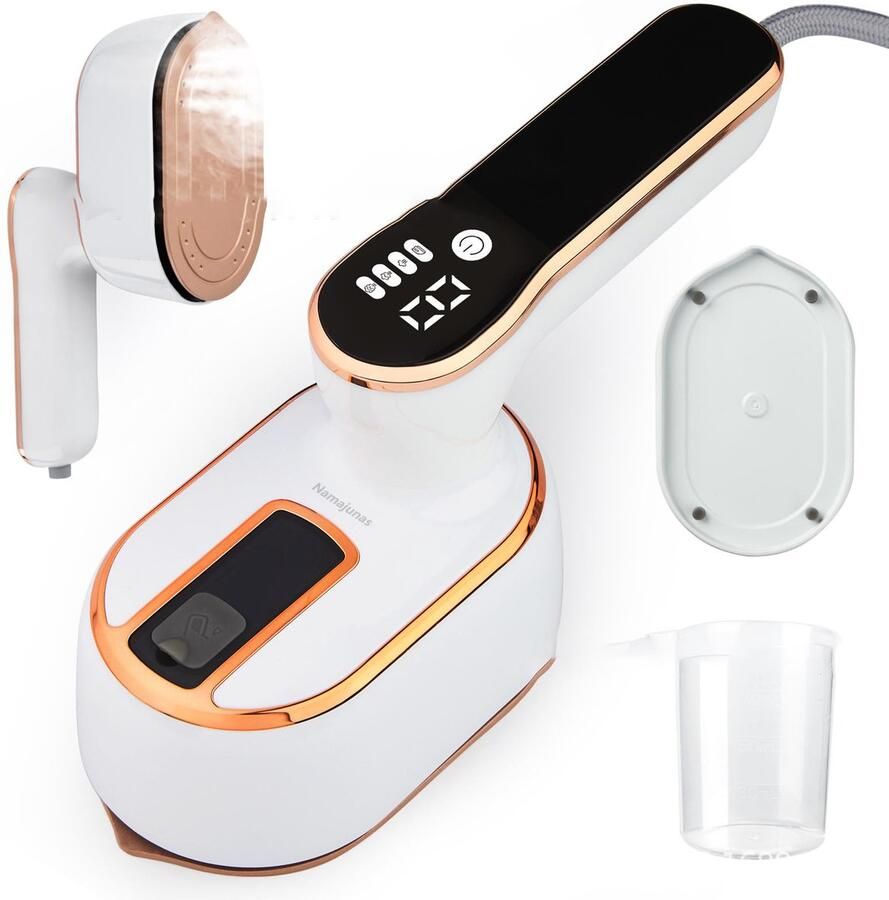 Namajunas Kledingstomer Krachtige Handstomer Stoomapparaat kleding LCD-scherm 1000W 15S Snel opwarmen Reisijzer Huisijzer Kantoorijzer Droog- en natstrijken