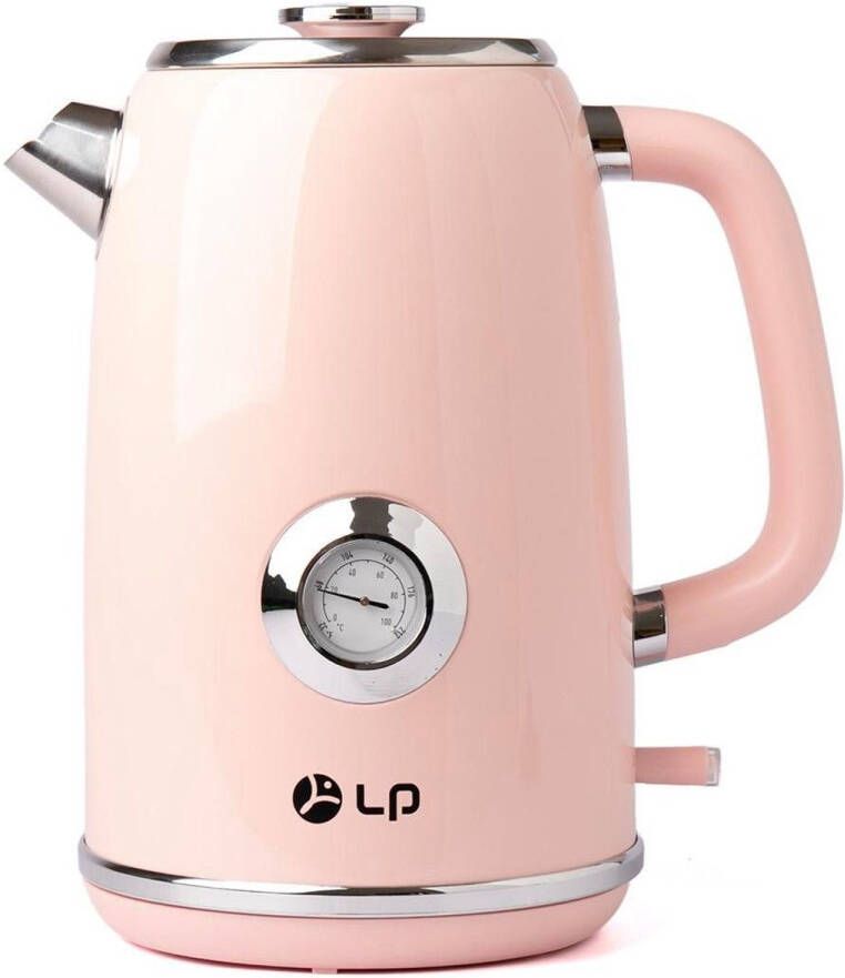 Namajunas Waterkoker Inhoud 1.7 L RVS Elektrische Waterkoker Warmhoudfunctie Retro Roze