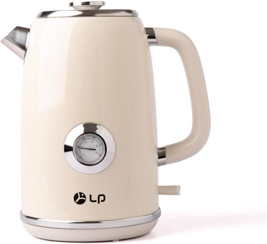 Namajunas Waterkoker Inhoud 1.7 L RVS Elektrische Waterkoker Warmhoudfunctie Retro Wit