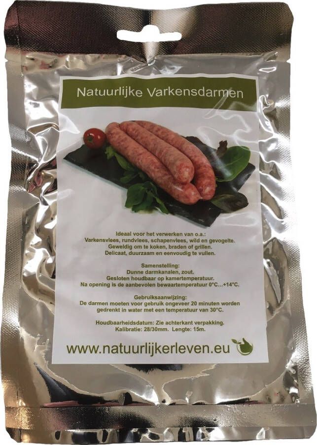 Natuurlijker leven Natuurlijke darmen (varken) inclusief recept- varkensdarmen worst maken