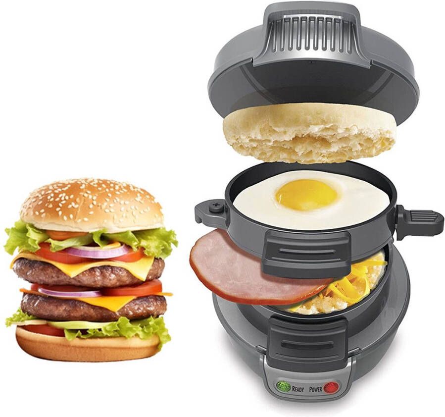 NAXSIR 3-in-1 Sandwichmaker & Wafelijzer Ook als Burgerpers Dubbelzijdige Verwarming met Antiaanbaklaag