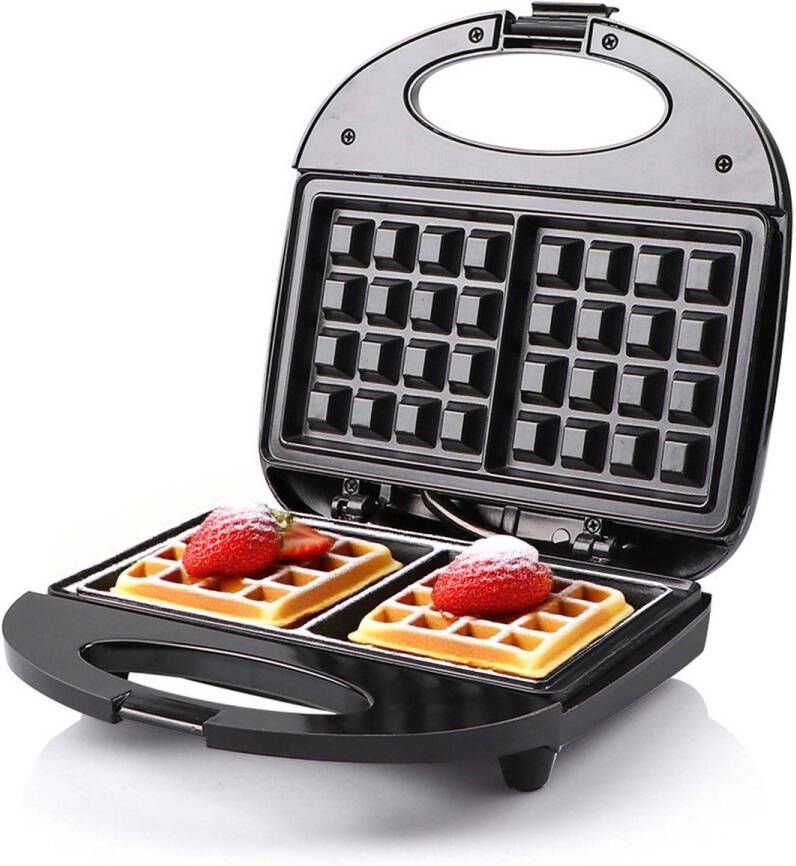 NAXSIR Wafelijzer 750W 2 wafels Non-stick Vlakke Platen Gemakkelijk Te Reinigen Gemakkelijk Op Te Slaan