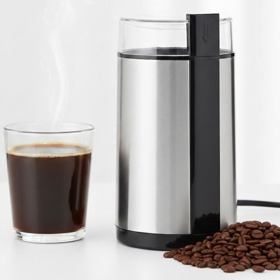 NBAP Coffee Grinder Koffie Molen Coffee Machine-Zilver met zwart