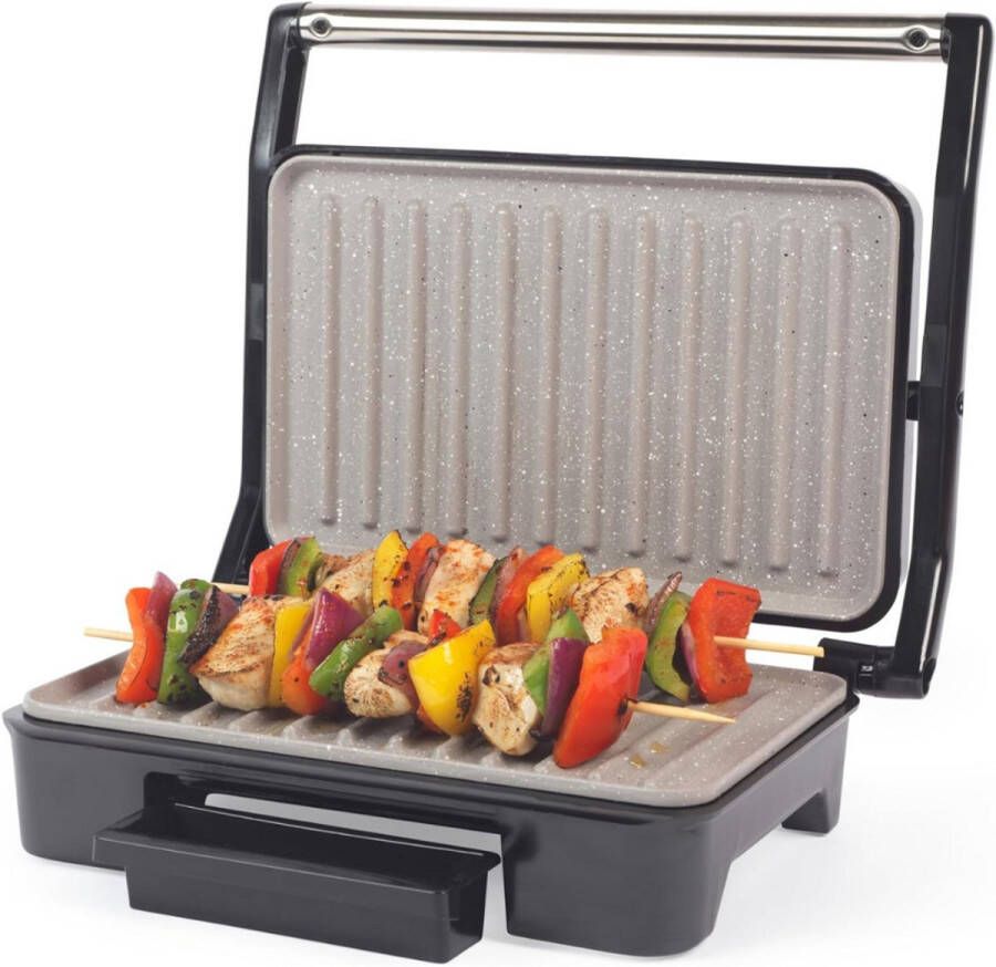 NbyMe Contactgrill Tosti Apparaat Tosti-ijzers Panini Grill Zwart