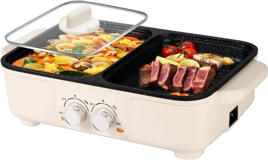 NbyMe Koreaanse BBQ Hotpot Elektrisch Grill Gourmetstel